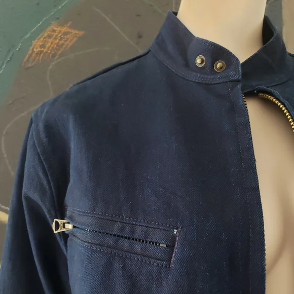 Lands' End | Denim Racing Jacket - Picture 4 of 12